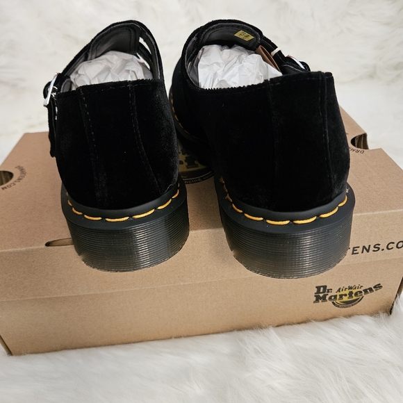 Dr. MARTENS WOMENS SHOES BLACK VELVET SIZE 11 - Picture 9 of 16
